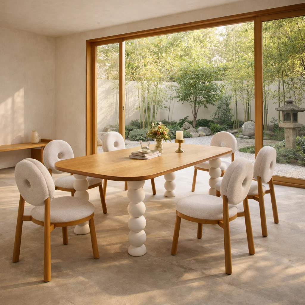 Dining table set, polishing stage